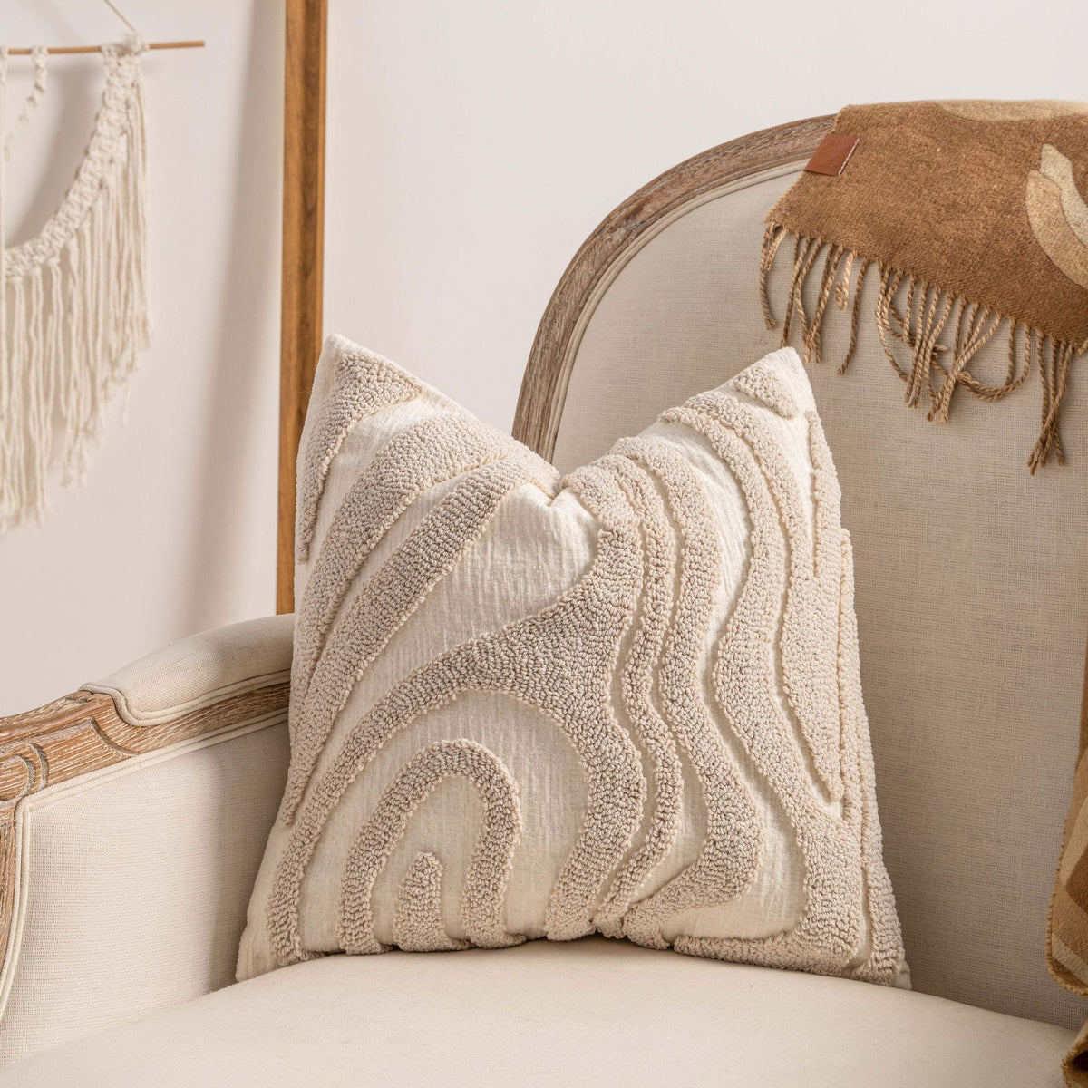 Decorative Textured Throw Pillow