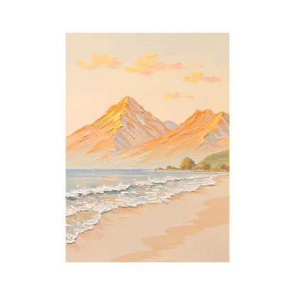 Impressionist Coastal Landscape Canvas Art Print Homeandso