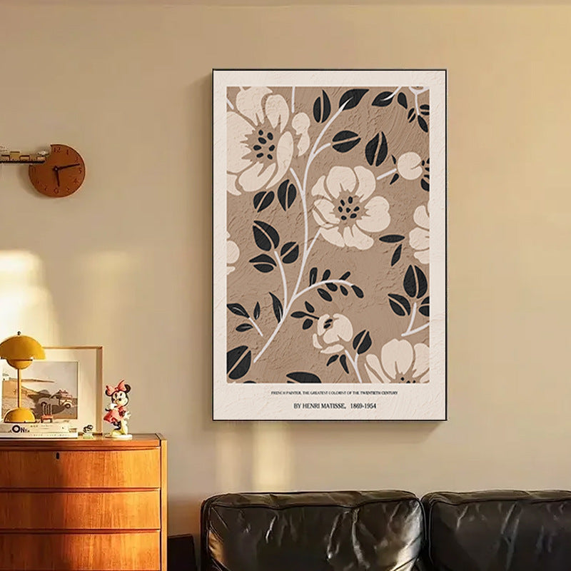 Elegant Floral Line Drawing Art Print Homeandso