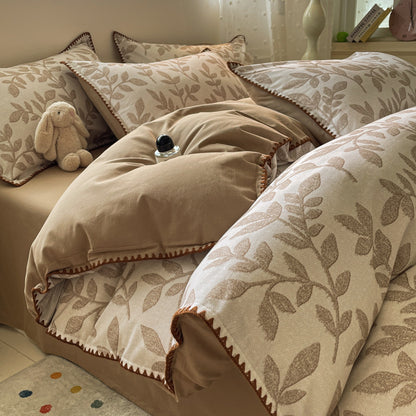 Textured Geometric Pattern Bedding Set