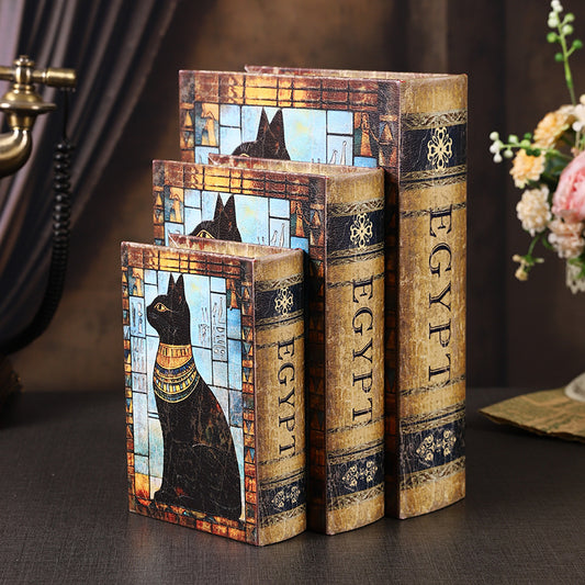 Vintage Decorative Cat-Themed Book Homeandso