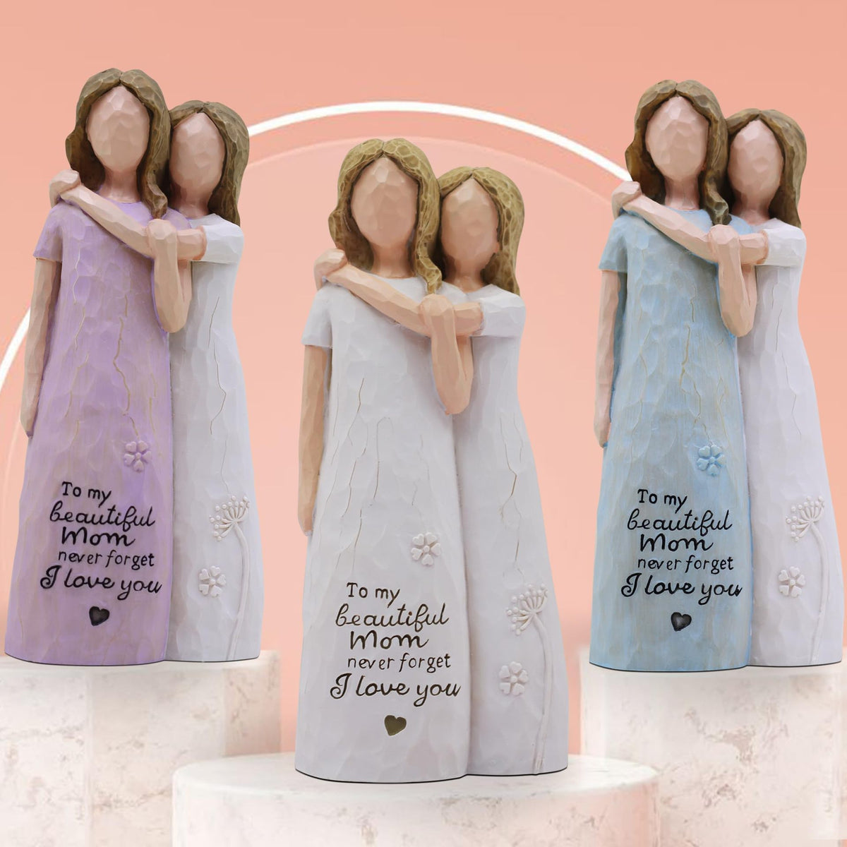 Heartwarming Mother and Daughter Figurine Homeandso