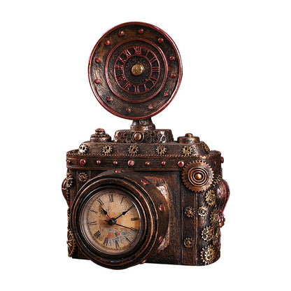 Vintage-Inspired Train Engine Table Clock Homeandso