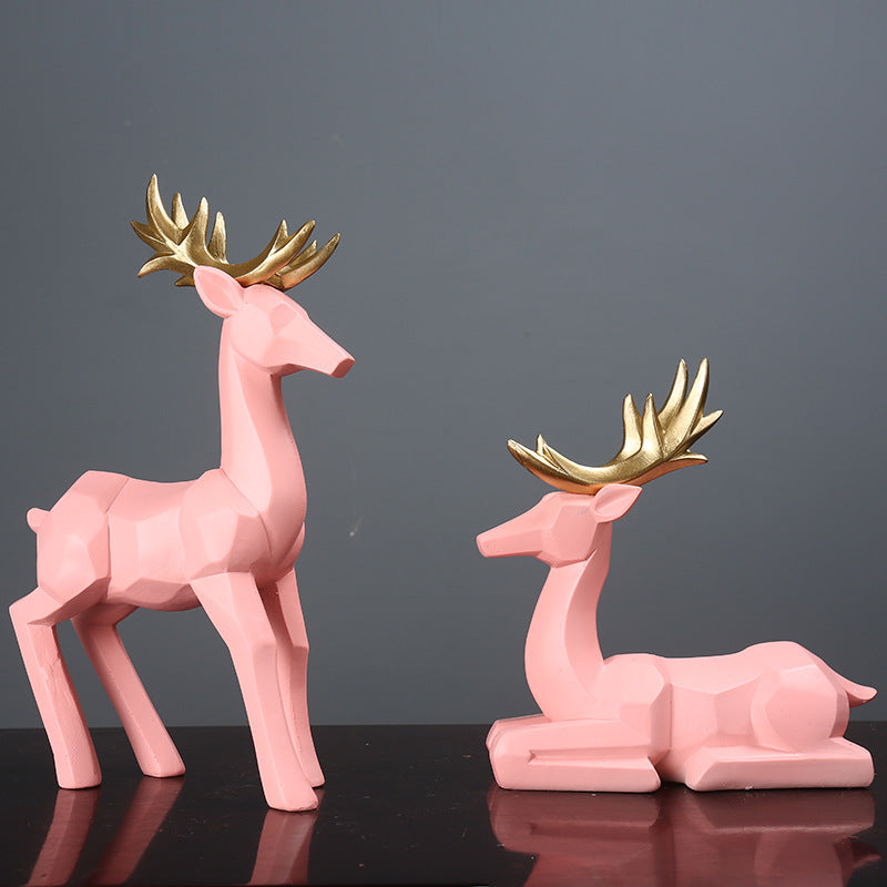 Decorative Resin Deer Sculpture Homeandso