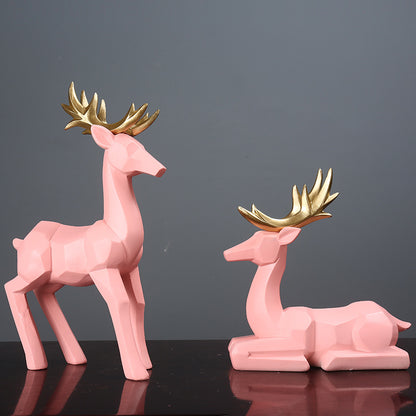 Decorative Resin Deer Sculpture Homeandso