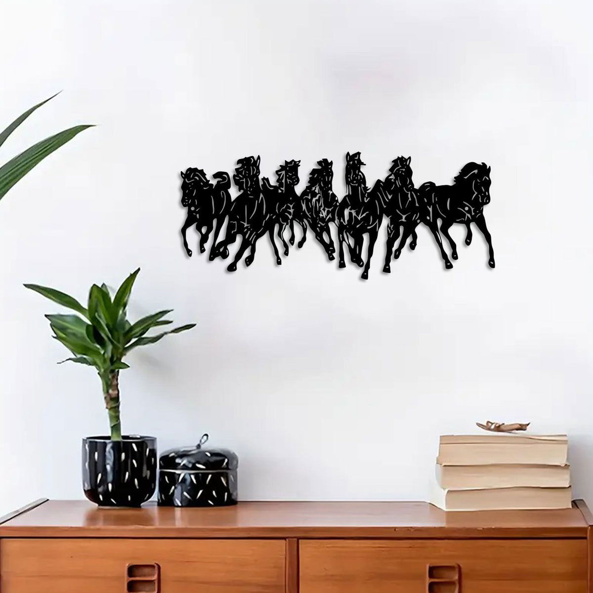 Decorative Galloping Horse Silhouette Wall Art Homeandso