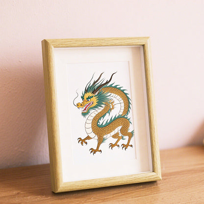 Dragon Illustration Framed Artwork