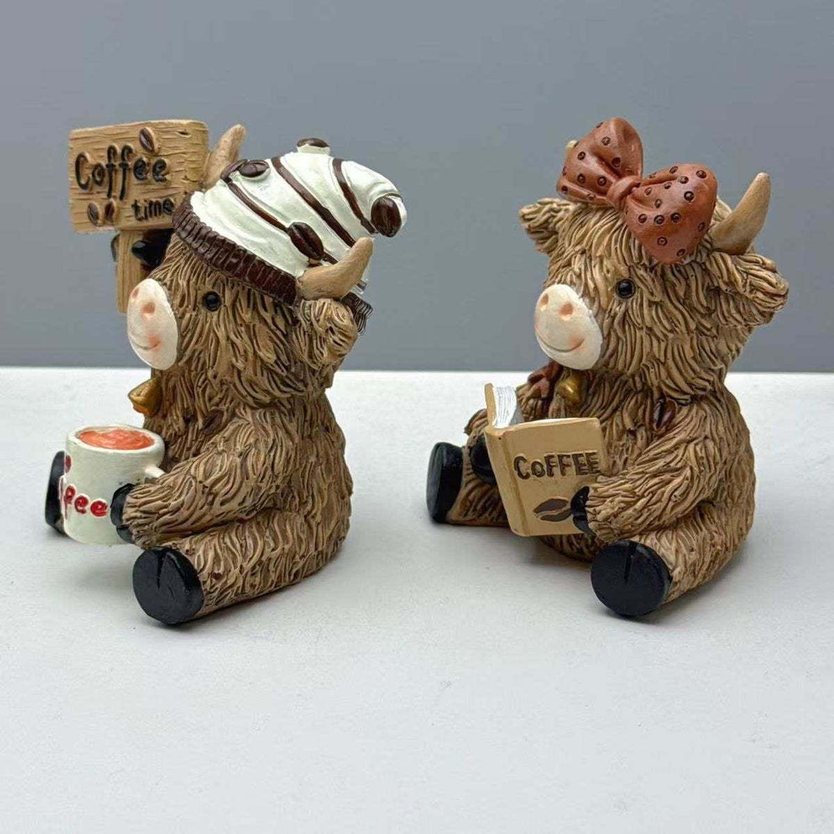 Cow Coffee Figurine Homeandso
