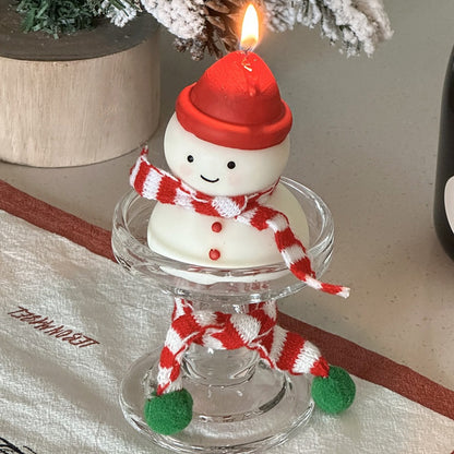 Decorative Snowman Candle
