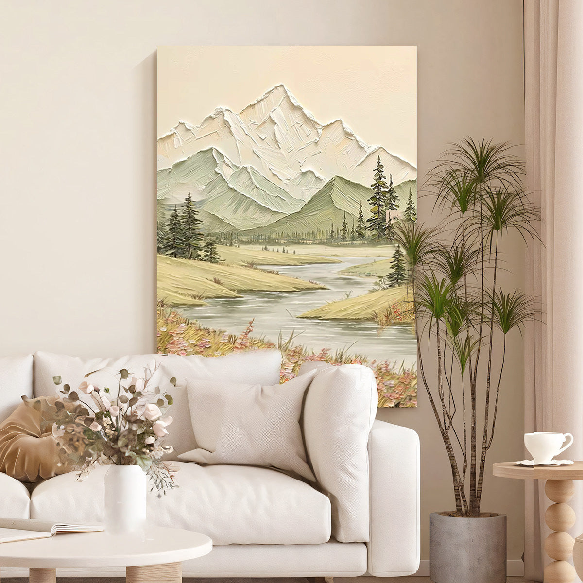 Textured Mountain Landscape Relief Art Homeandso
