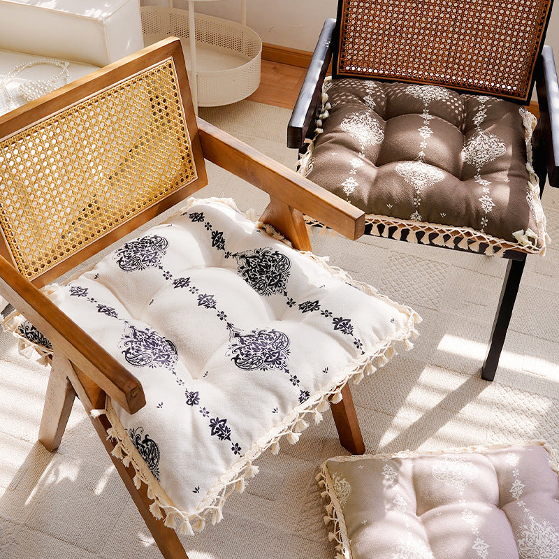 Decorative Tasseled Floor Cushion