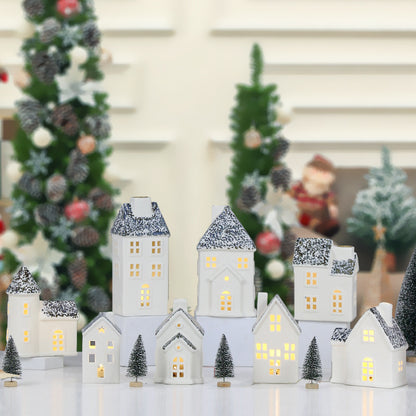 Ceramic Cottage Candle Holder Homeandso