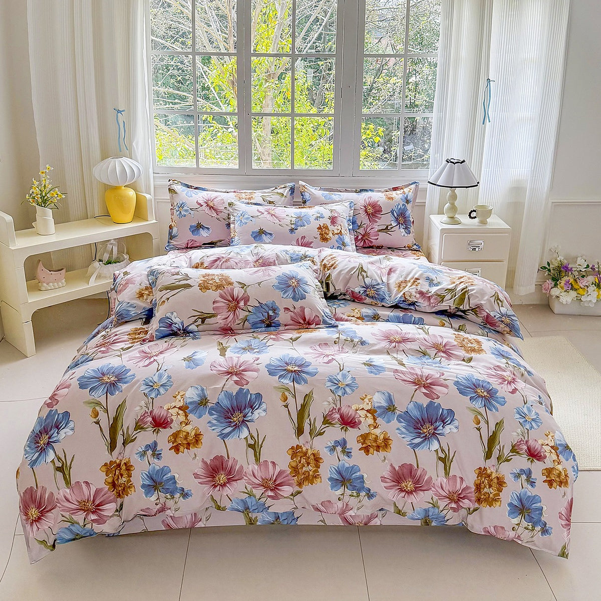 Floral Patterned Duvet Cover Set
