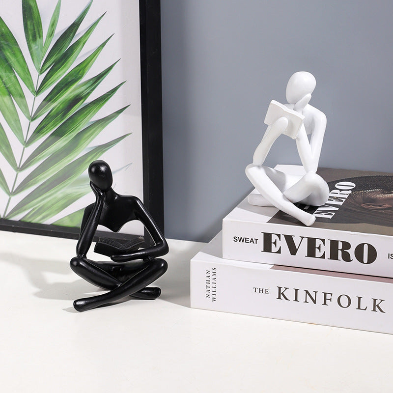 Contemporary Reading Figurine Homeandso