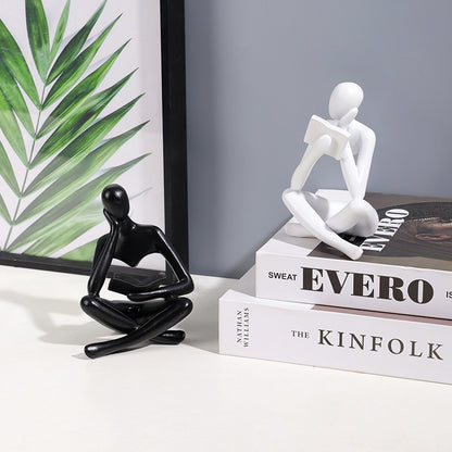 Contemporary Reading Figurine Homeandso