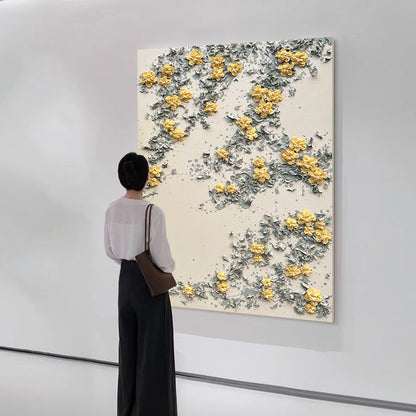 Textured Floral Relief Wall Art Homeandso