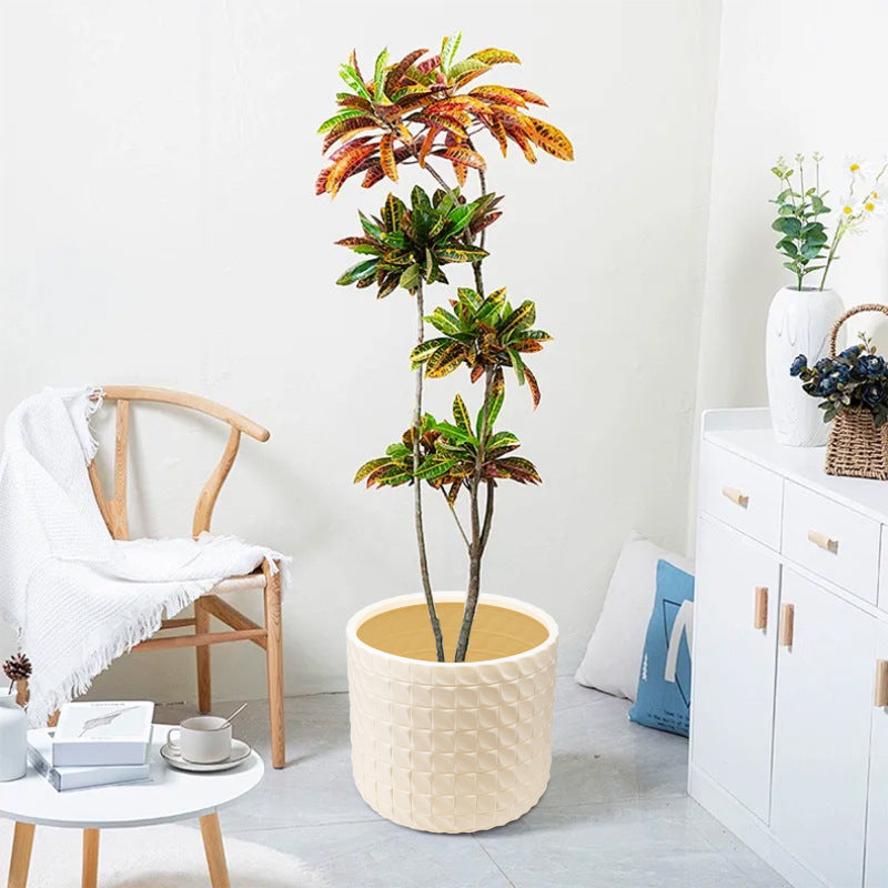 Textured Cylindrical Plant Container Homeandso
