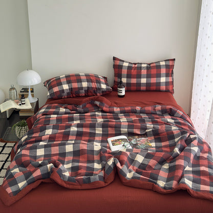Decorative Textured Striped Duvet Cover Set Homeandso