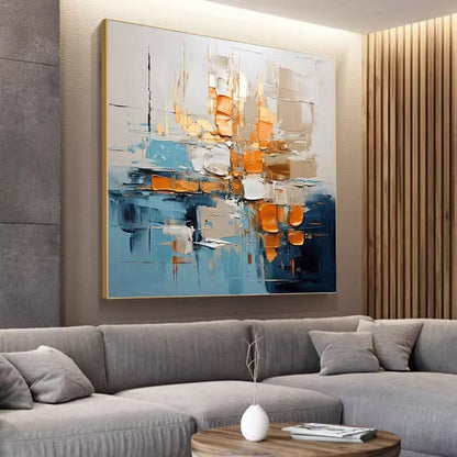 Textured Abstract Gold Leaf Canvas Wall Art Homeandso