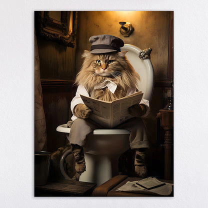Whimsical Cat-Themed Wall Art Print Homeandso