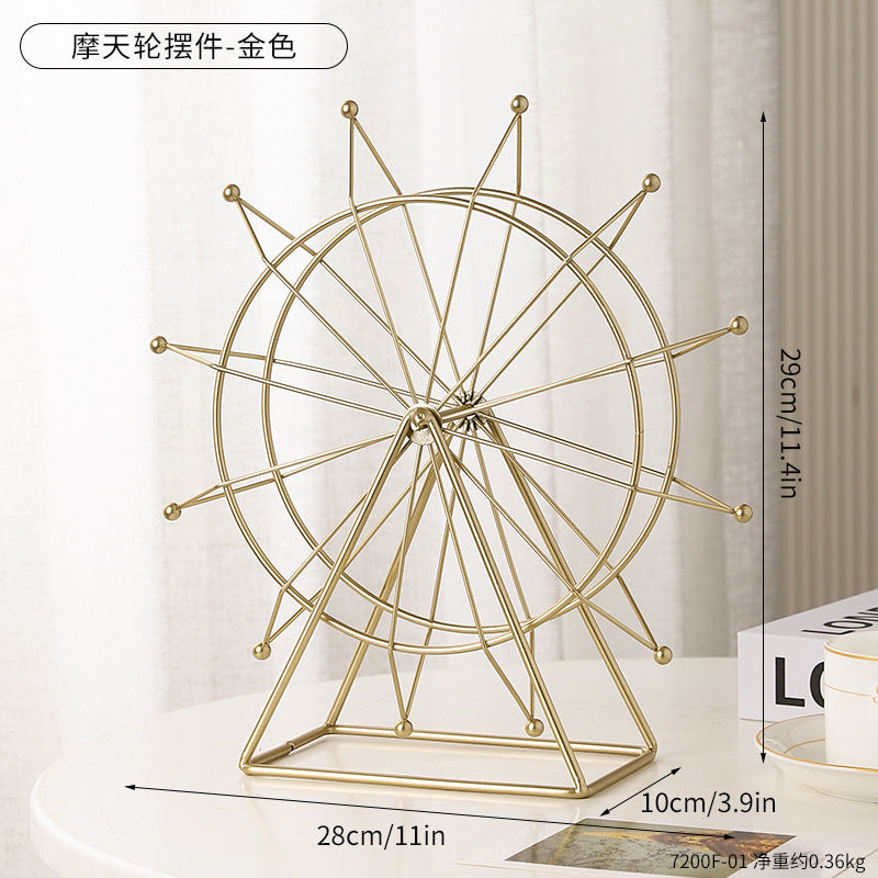 Decorative Metal Ferris Wheel Sculpture Homeandso