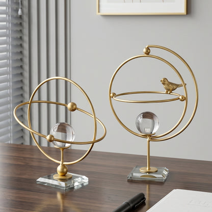 Decorative Orbital Bird Figurine Homeandso