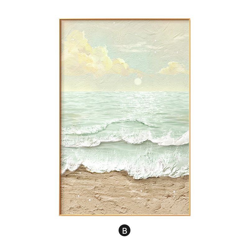 Framed Coastal Beach Landscape Wall Art Homeandso