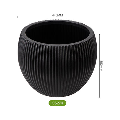Elegant Textured Round Planter Homeandso
