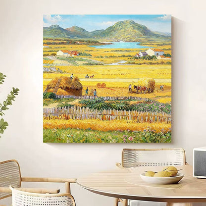 Scenic Agricultural Landscape Canvas Art Homeandso