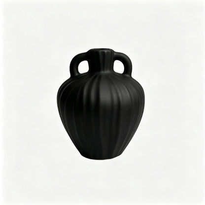 Textured Ribbed Decorative Vase