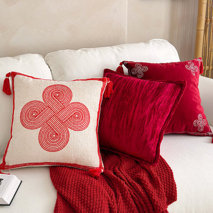 Decorative Geometric Patterned Throw Pillow