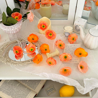 Realistic Fabric Flower Brooch