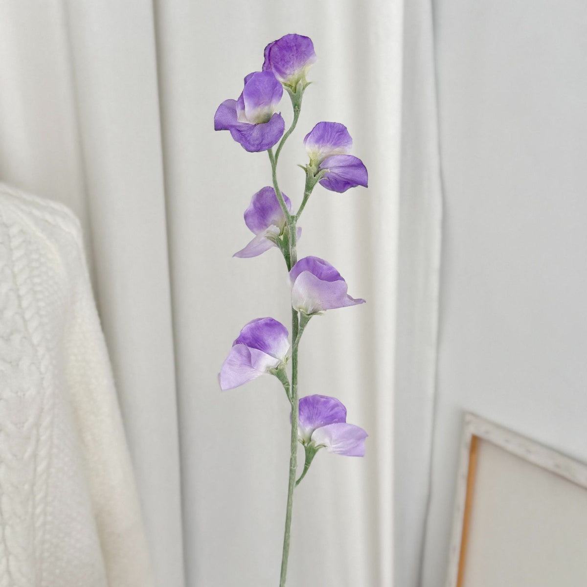 Elegant Faux Sweet Pea Stem