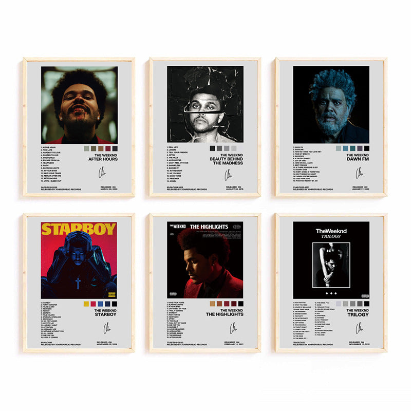 Retro Music-Themed Art Print Set Homeandso