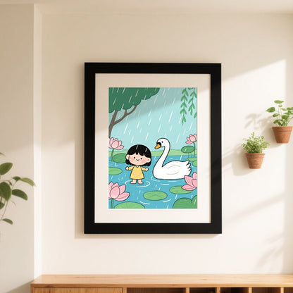 Charming Illustrated Nature Art Frame