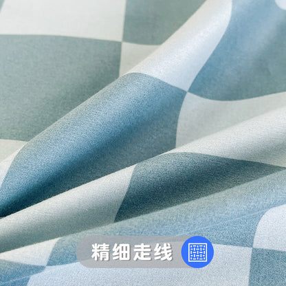Textured Checkered Bedding Set