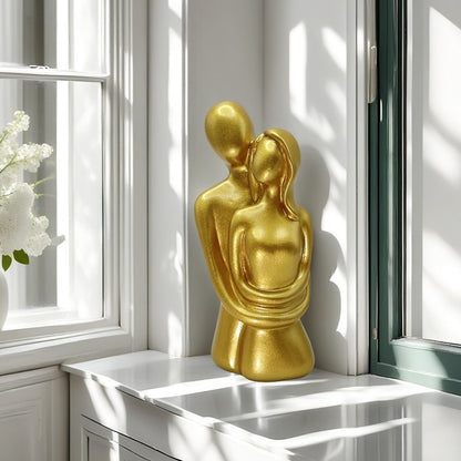 Romantic Couple Embrace Sculpture Homeandso