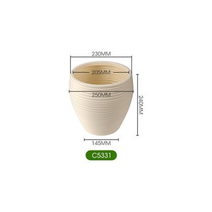 Textured Rippled Ceramic Planter Homeandso