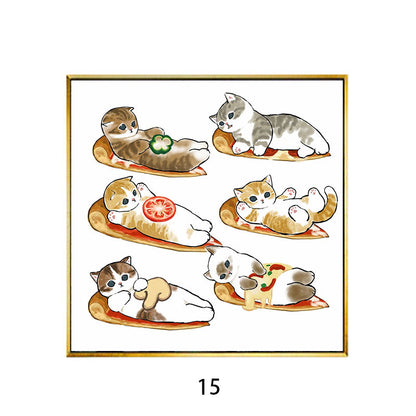 Whimsical Bird and Kitten Illustrated Wall Art Homeandso