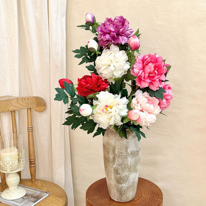 Premium Realistic Peony Floral Stem