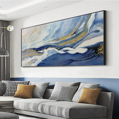 Abstract Ocean Wave Canvas Art Print Homeandso