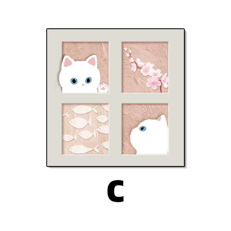 Decorative Framed Cat Artwork Homeandso