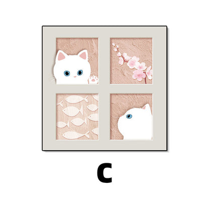 Decorative Framed Cat Artwork Homeandso