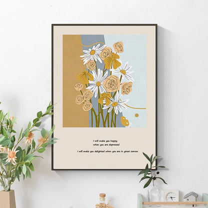 Decorative Framed Daisy Wall Art Homeandso