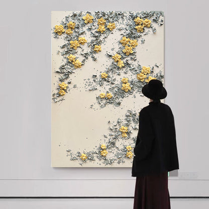 Textured Floral Relief Wall Art Homeandso