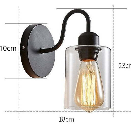 Vintage Glass Wall Sconce