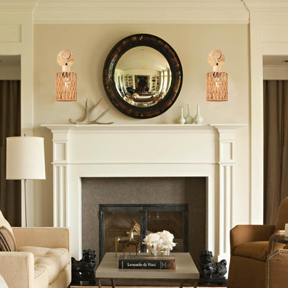 Rustic Woven Wall Light Fixture