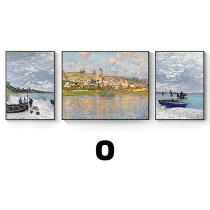 Framed Impressionist Landscape Art Set Homeandso
