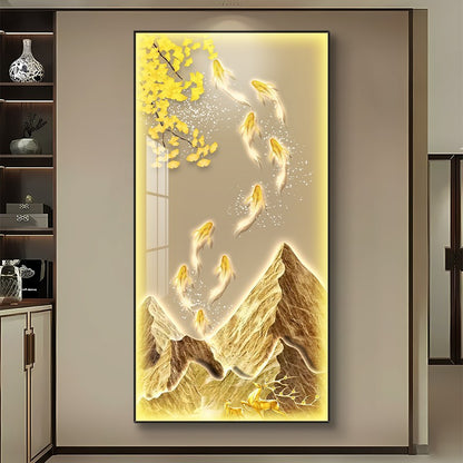 LED Illuminated Koi Fish Canvas Art Homeandso