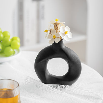 Modern Geometric Ceramic Vase Homeandso